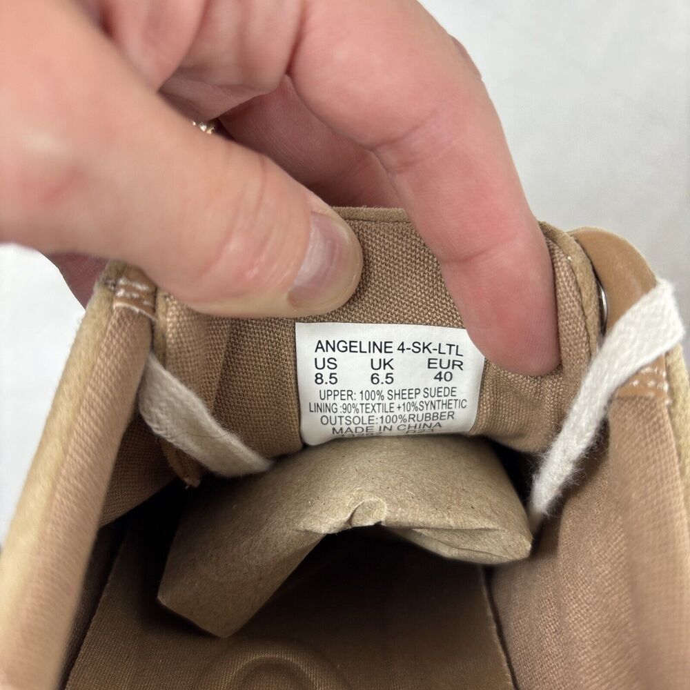 Lauren Ralph Lauren ANGELINE Brown Tan Suede Preowned Fashion Women's Size 8.5 - Picture 14 of 14